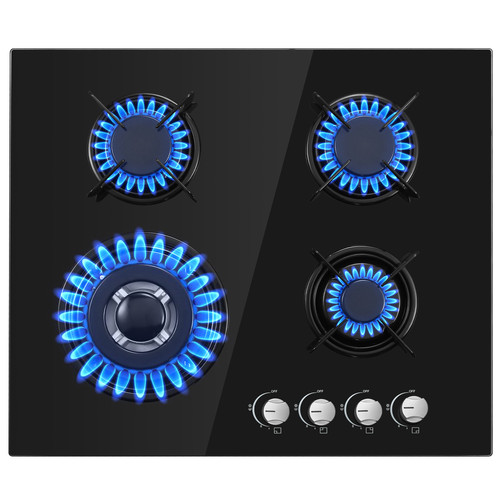 Gas hob 4burners black - cm,
