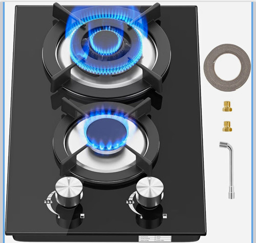 Burner black glass built in - burner,