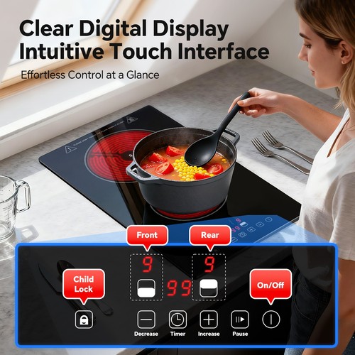 Ceramic hob zones - ceramic, zones,