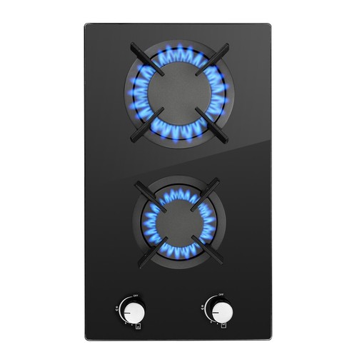 30cm gas hob burners black - hob, 2