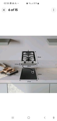 Gas hob burners built - 2-burners, in