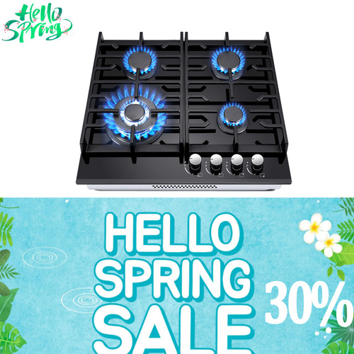 Gas hob 4burners black - 60,